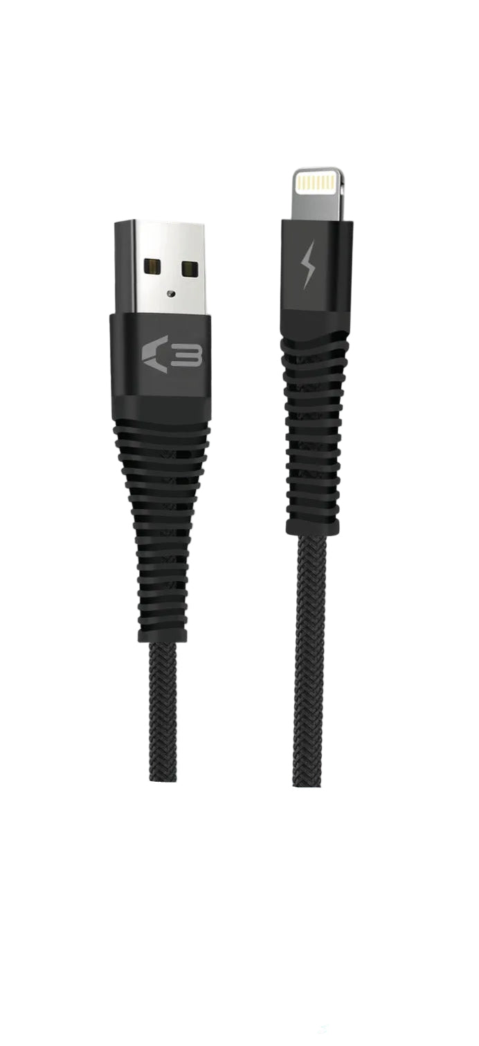 02459 - Braided Lightning Cable 1M - Black