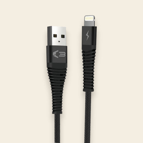 02459 - Braided Lightning Cable 1M - Black