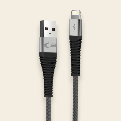 06044 - Braided Lightning Cable 1M - Grey