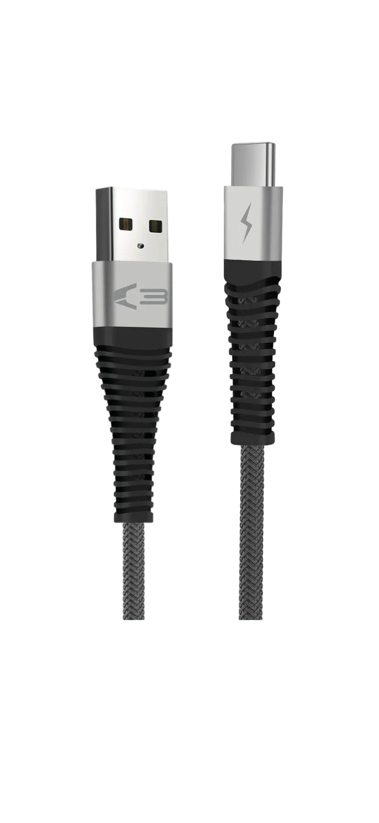 06167 - Braided USB-C Cable 1M - Grey