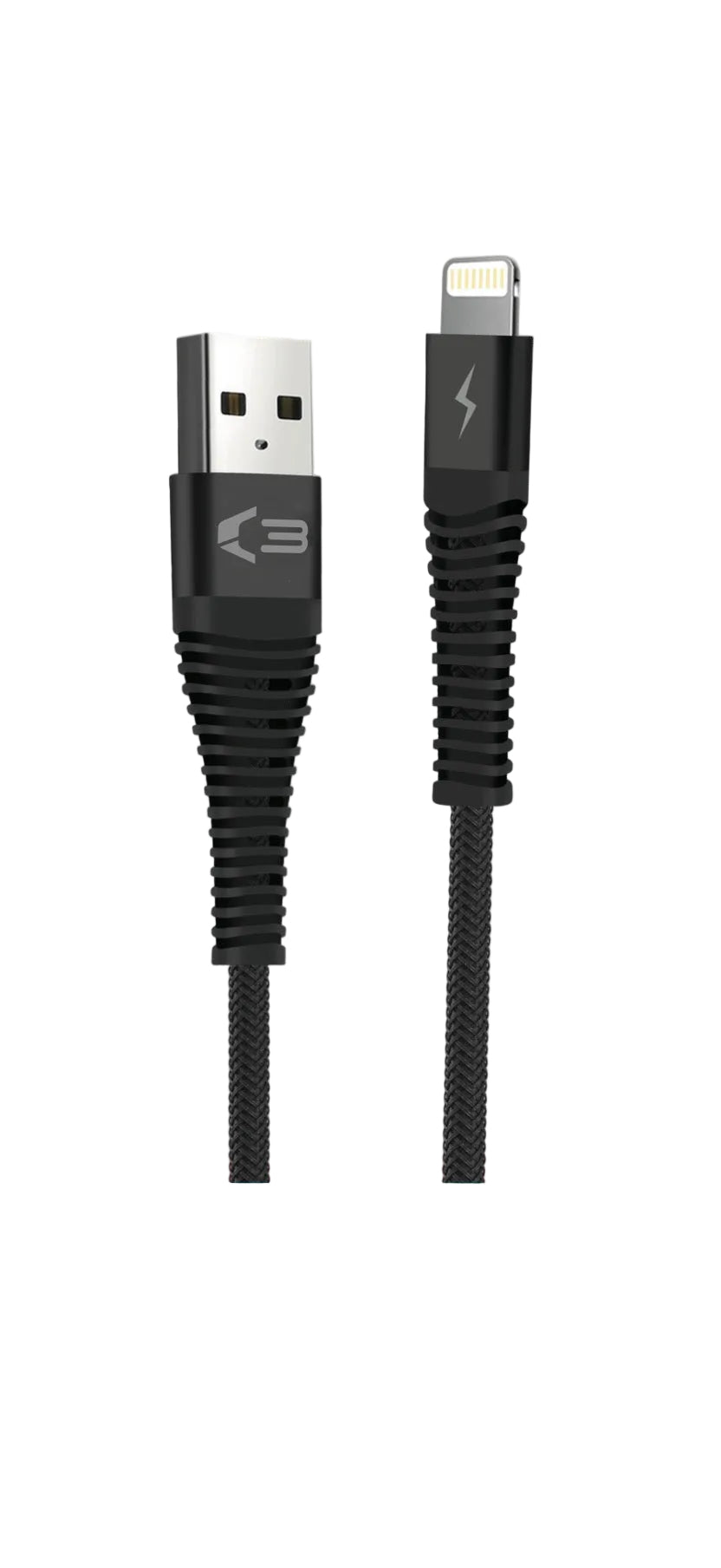 08055 - Braided Lightning Cable 2M - Black
