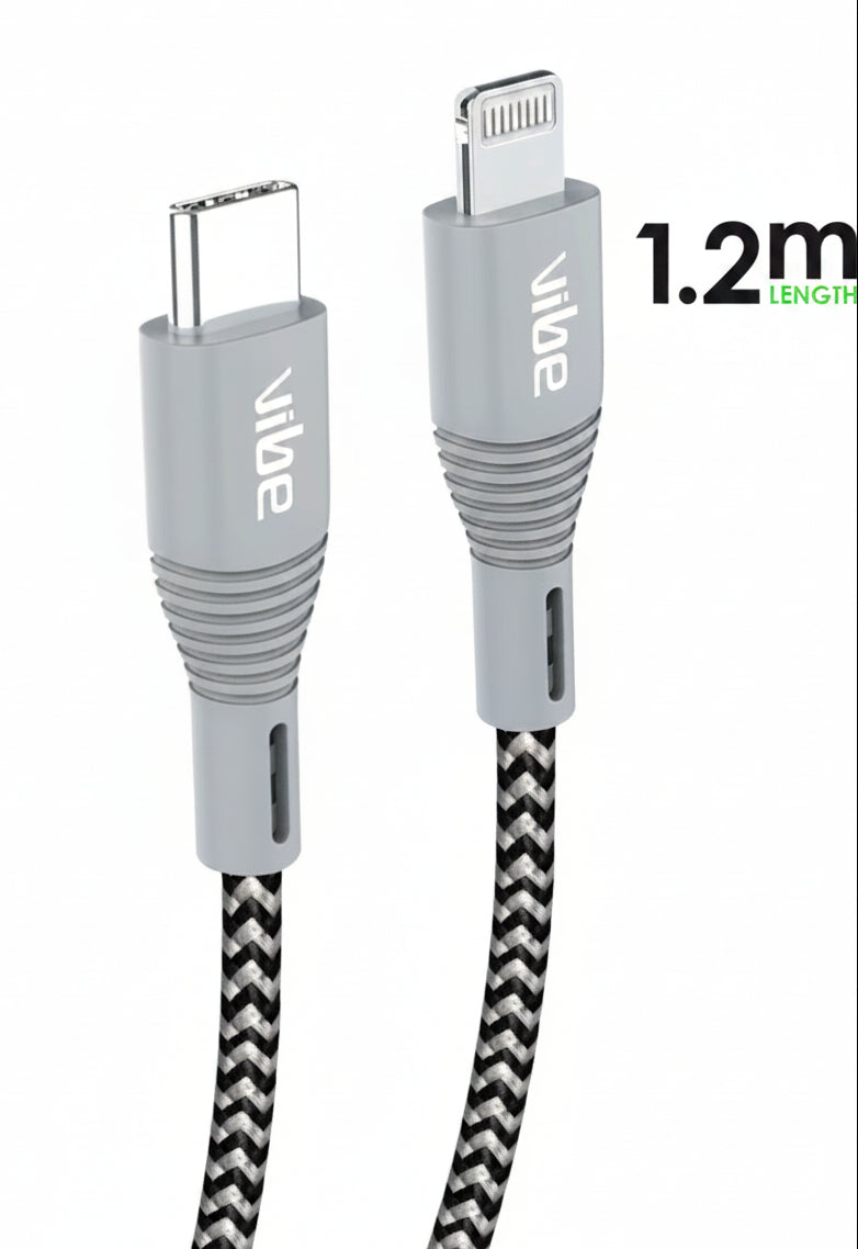 09670 - MFi Braided Lightning to USB-C Cable 1.2M