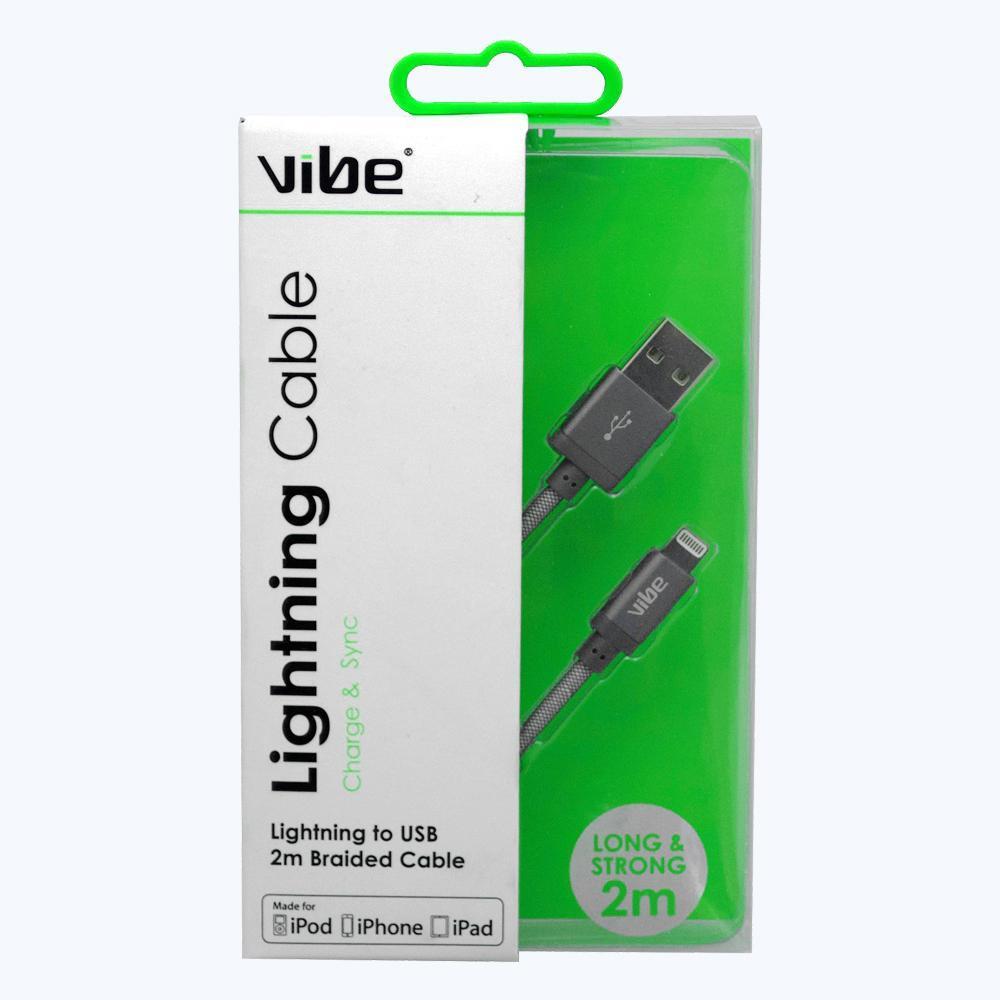 Vibe MFi Certified iPhone Charger Cable Braided Lightning Data