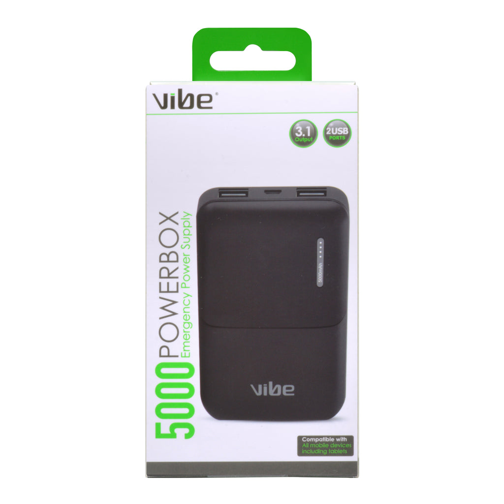 Vibe Power Bank Charger 5000mAh Portable USB Rechargeable Battery – Vibe  Centre Ltd