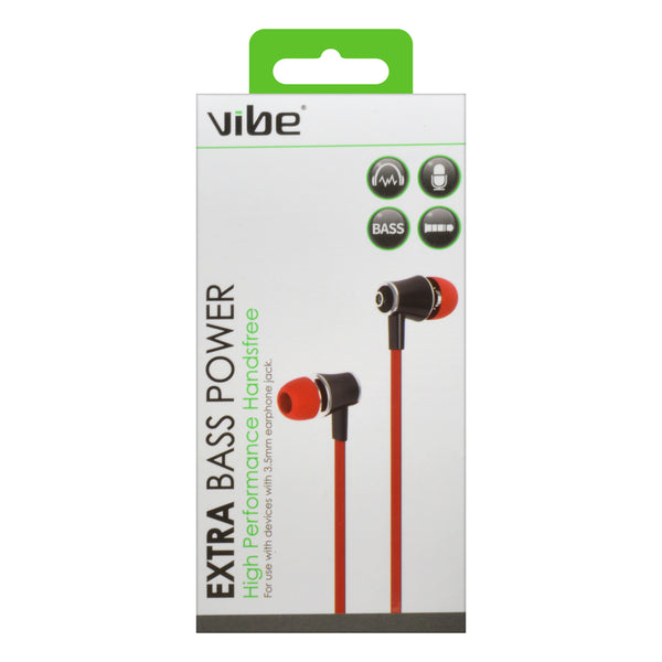Vibe Extra Bass Power High Performance 3.5MM Handsfree with mic
