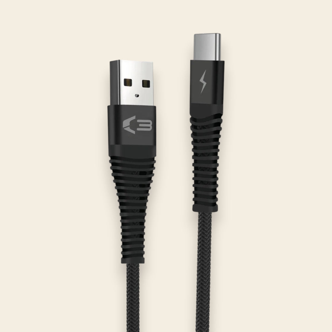 02619 - Braided USB-C Cable 1M - Black
