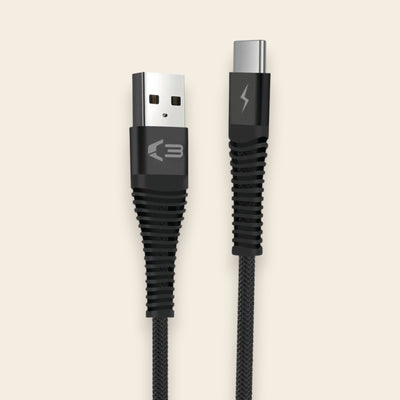 02619 - Braided USB-C Cable 1M - Black