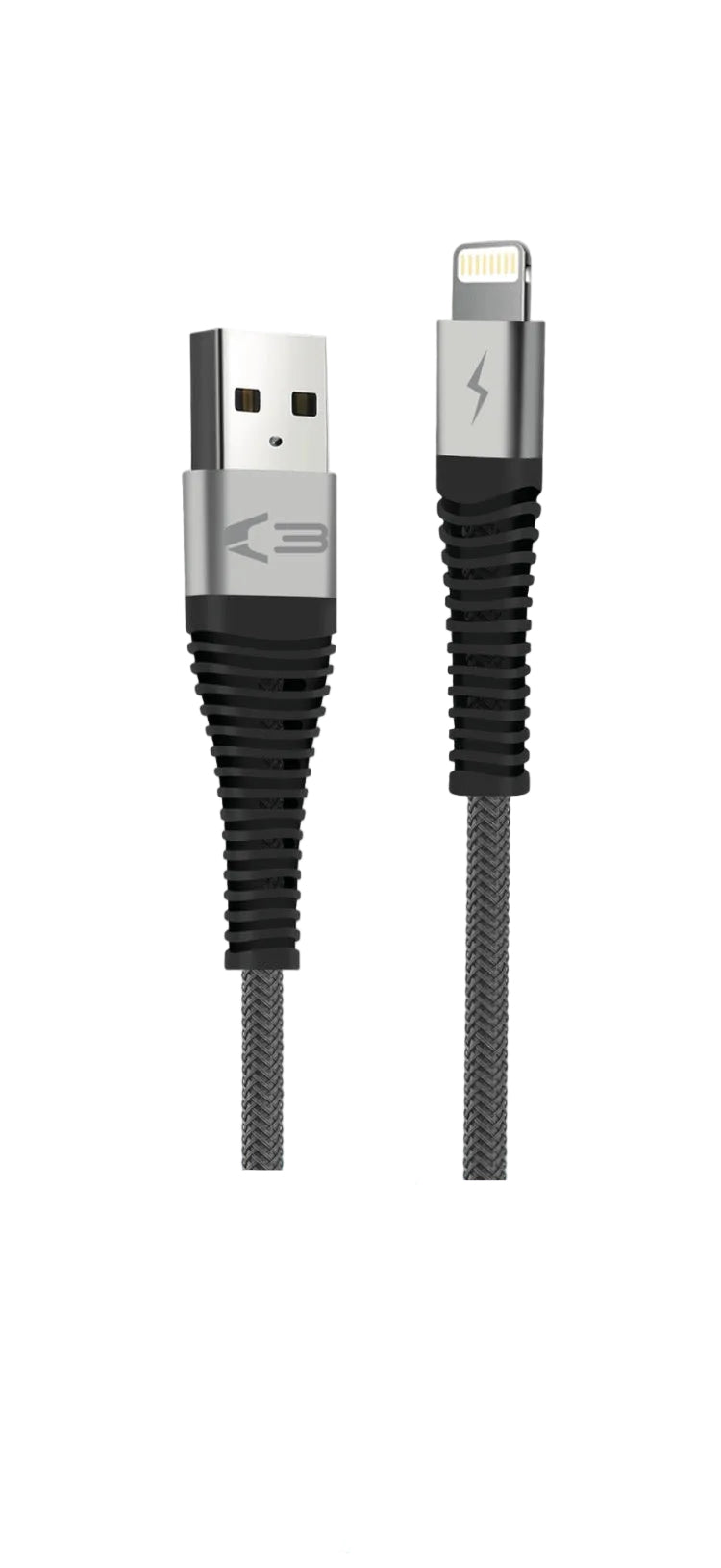 06044 - Braided Lightning Cable 1M - Grey