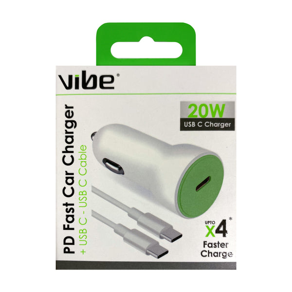 VIBE PD Car + Type-C to Type-C Cable