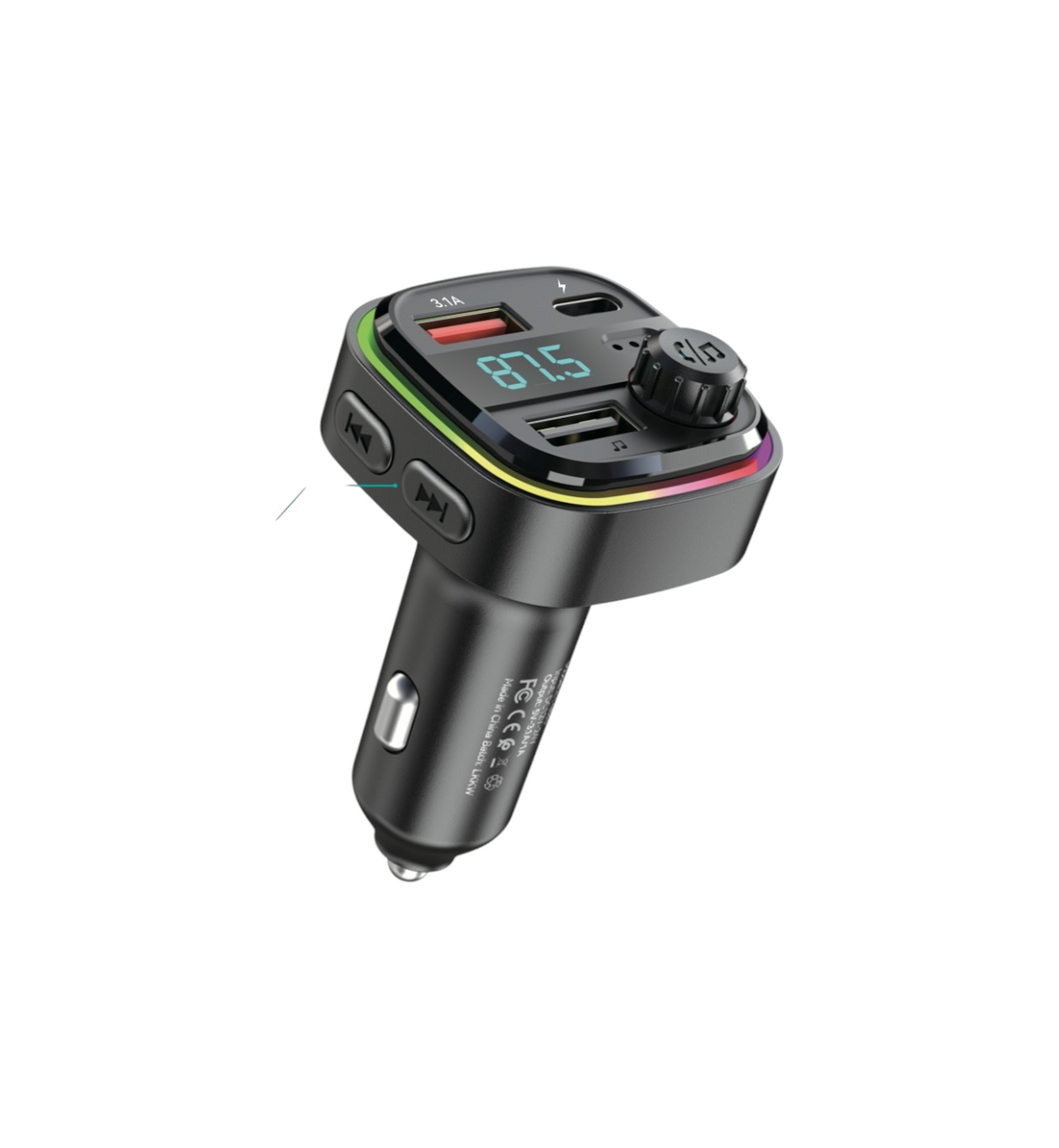 12564 - Dual USB & PD Bluetooth FM Transmitter