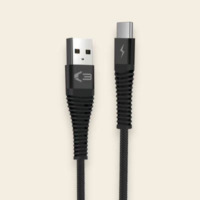 08086 - Braided USB-C Cable 2M - Black