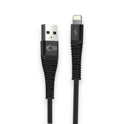 02459 - Braided Lightning Cable 1M - Black