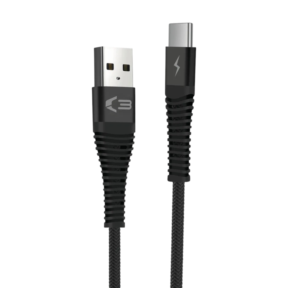 02619 - Braided USB-C Cable 1M - Black