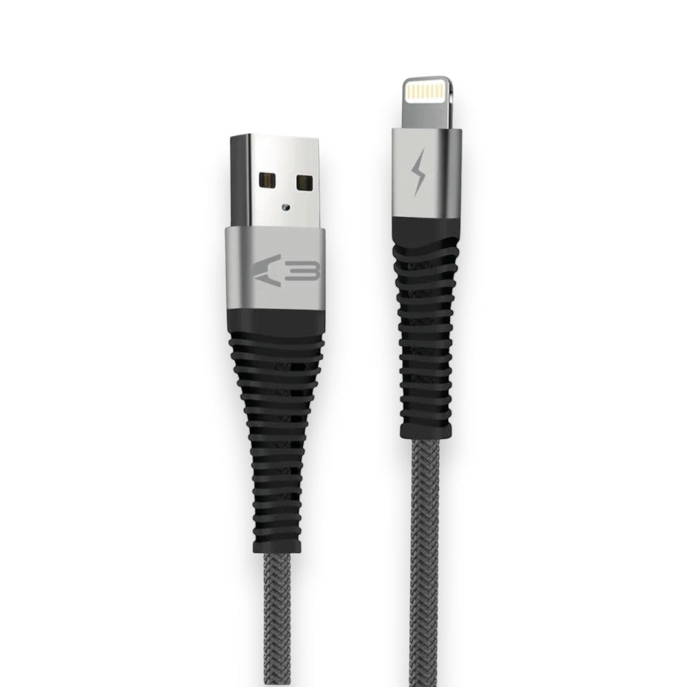 06044 - Braided Lightning Cable 1M - Grey