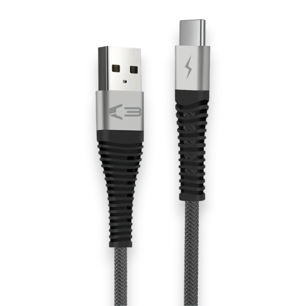 06167 - Braided USB-C Cable 1M - Grey