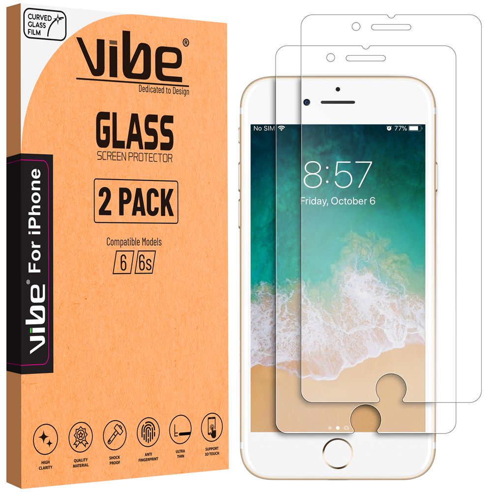 Vibe Apple iPhone 6 and 6s Temper Glass Screen Protector Glass Film