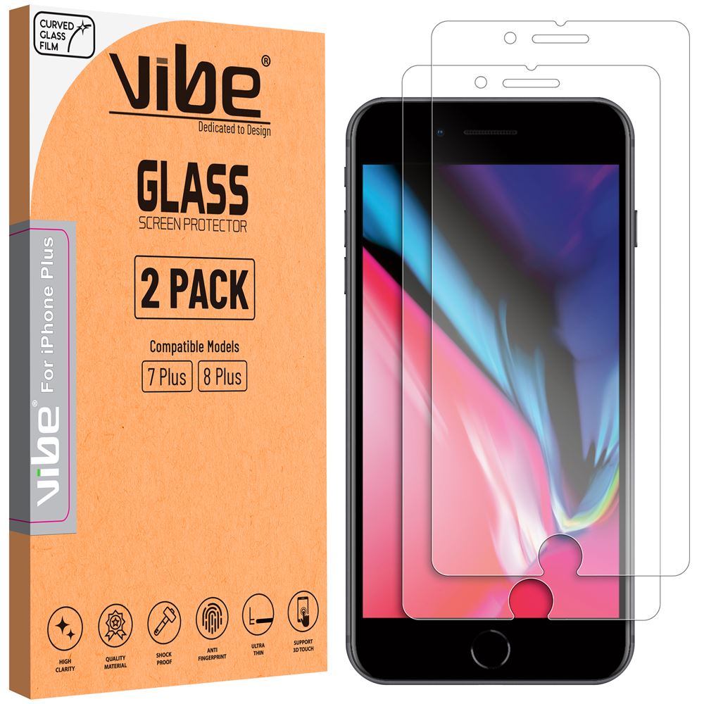 Vibe Apple iPhone 7 Plus 8 Plus Temper Glass Screen Protector Film